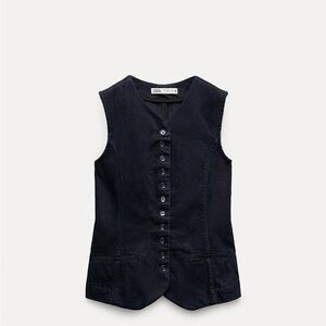 NWT Zara Tailored denim vest